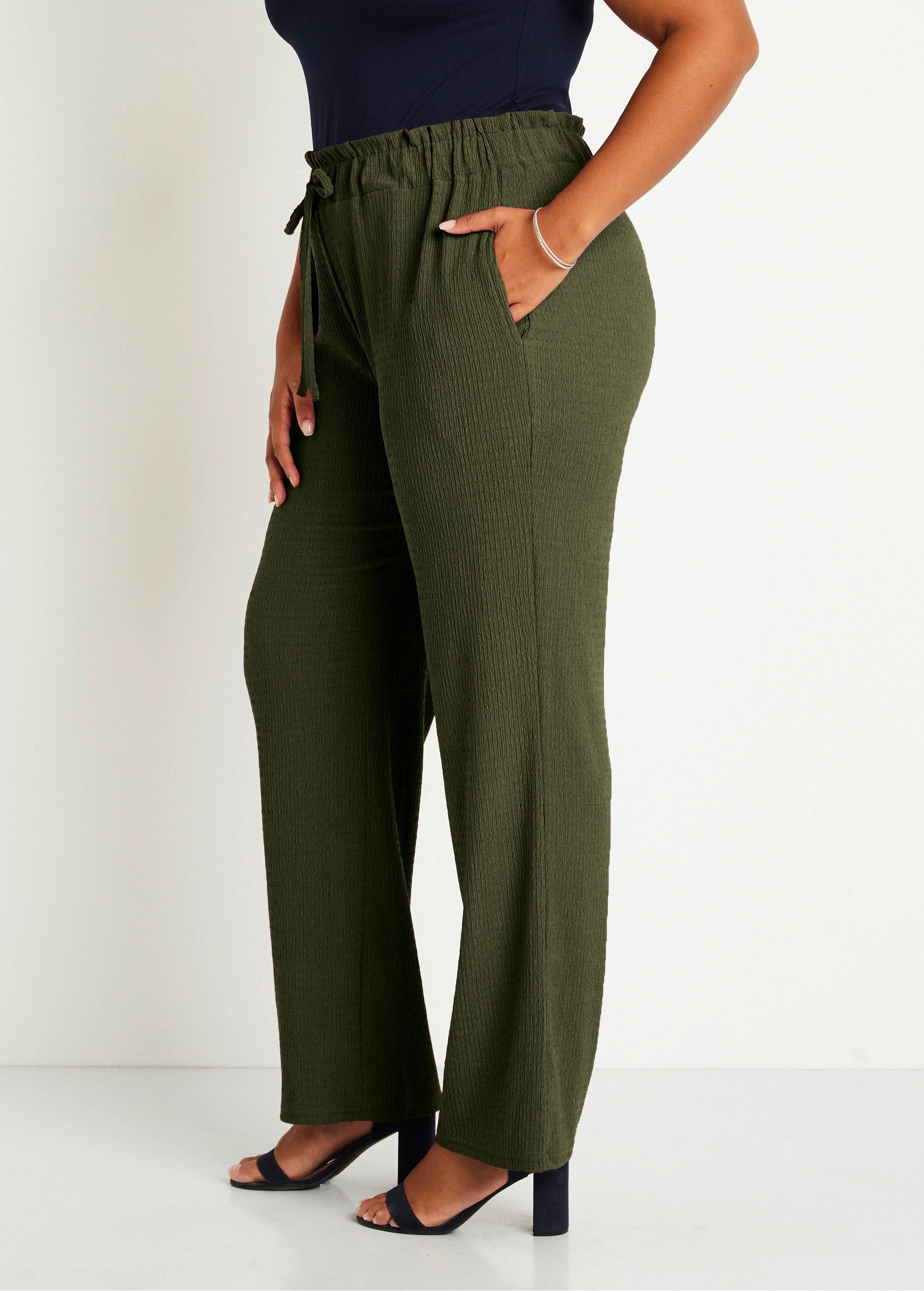 Calça_de_malha_com_cintura_elástica_larga_Verde_limão_DR1_curvy