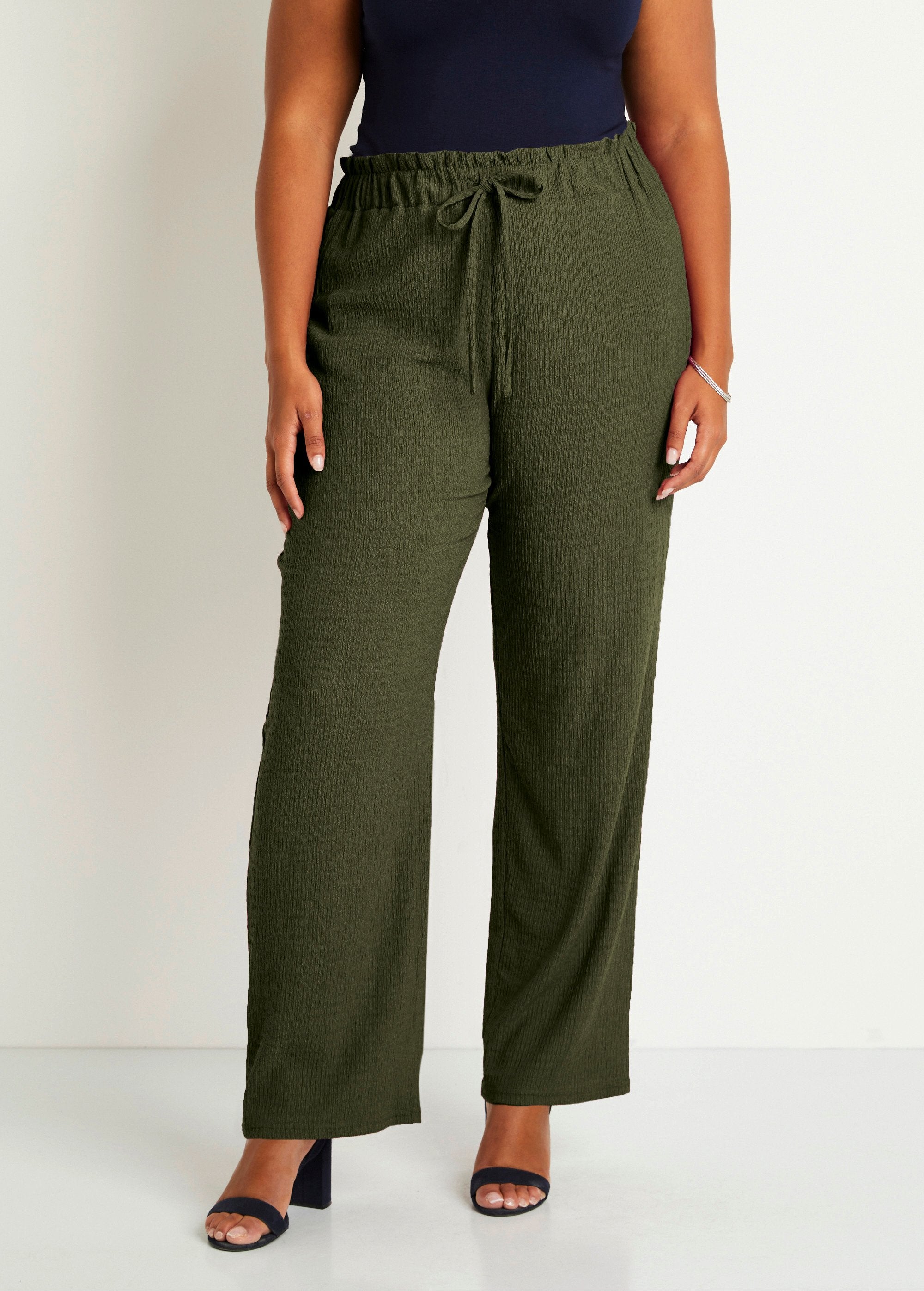 Calça_de_malha_com_cintura_elástica_larga_Verde_limão_FA1_curvy