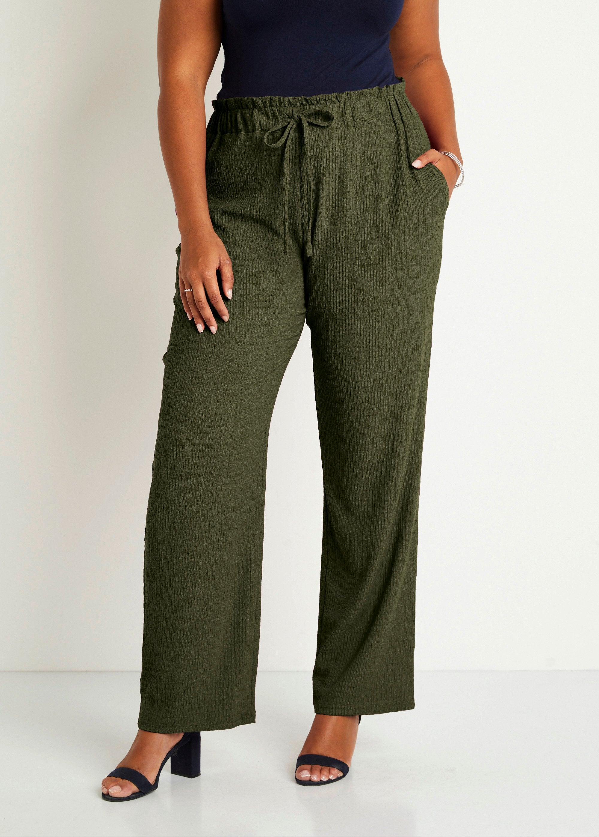 Calça_de_malha_com_cintura_elástica_larga_Verde_limão_FA2_curvy