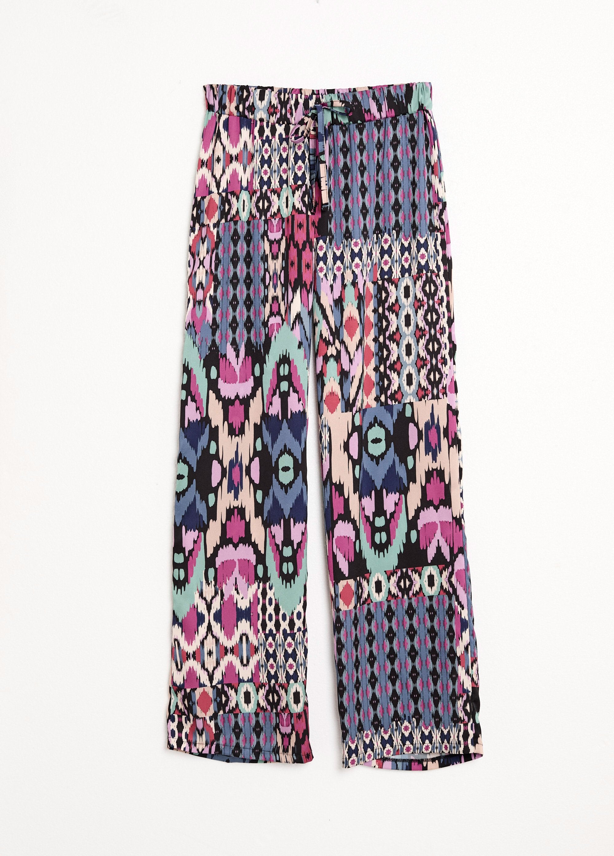 Calças_largas_de_cetim_estampado_com_cós_elástico_Multicolore_AP1_slim