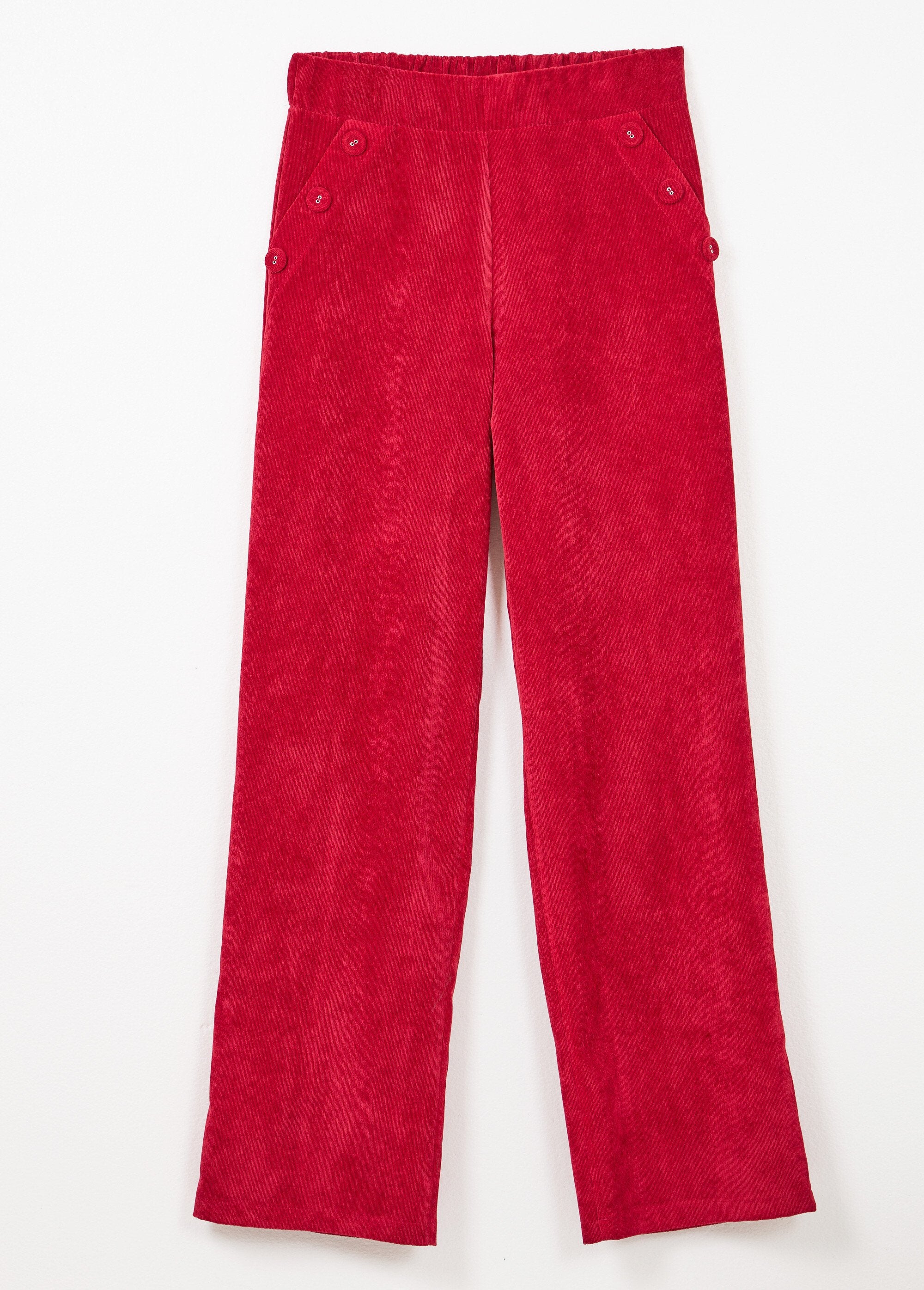 Pantalon_large_velours_milleraies_ceinture_semi-élastiquée_Rouge_AP1_slim