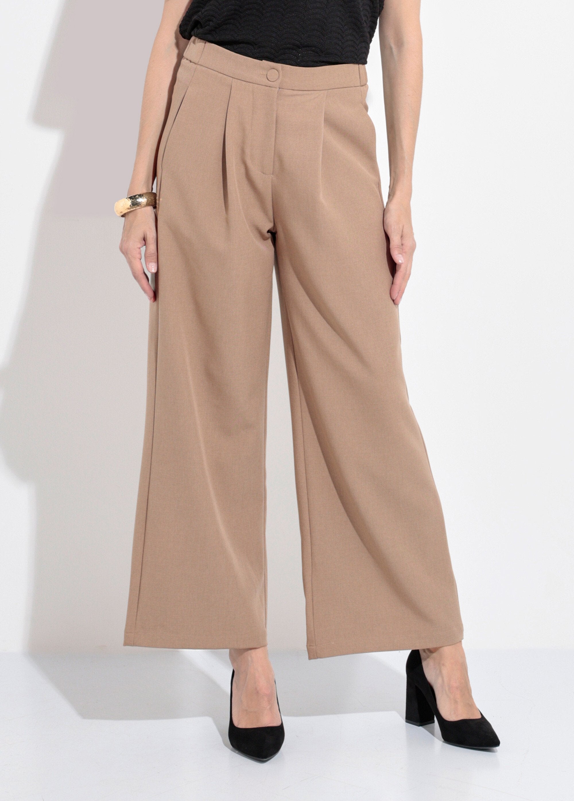 Calças_elásticas_e_fluidas_sob_medida_Beige_FA1_slim