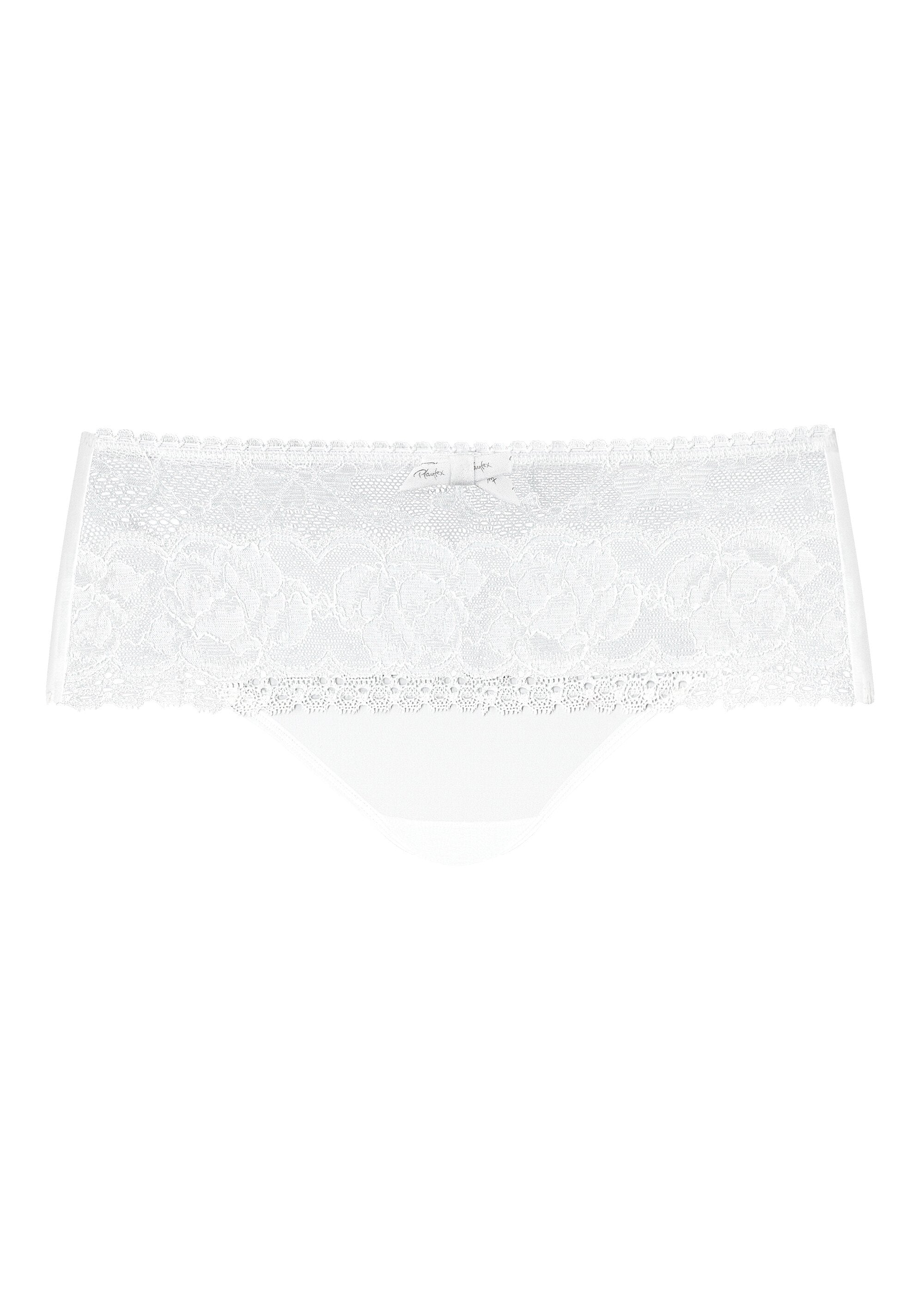 ®_Playtex_-_Cuecas_de_cintura_alta_Flower_Elegance_Blanc_FA1_slim