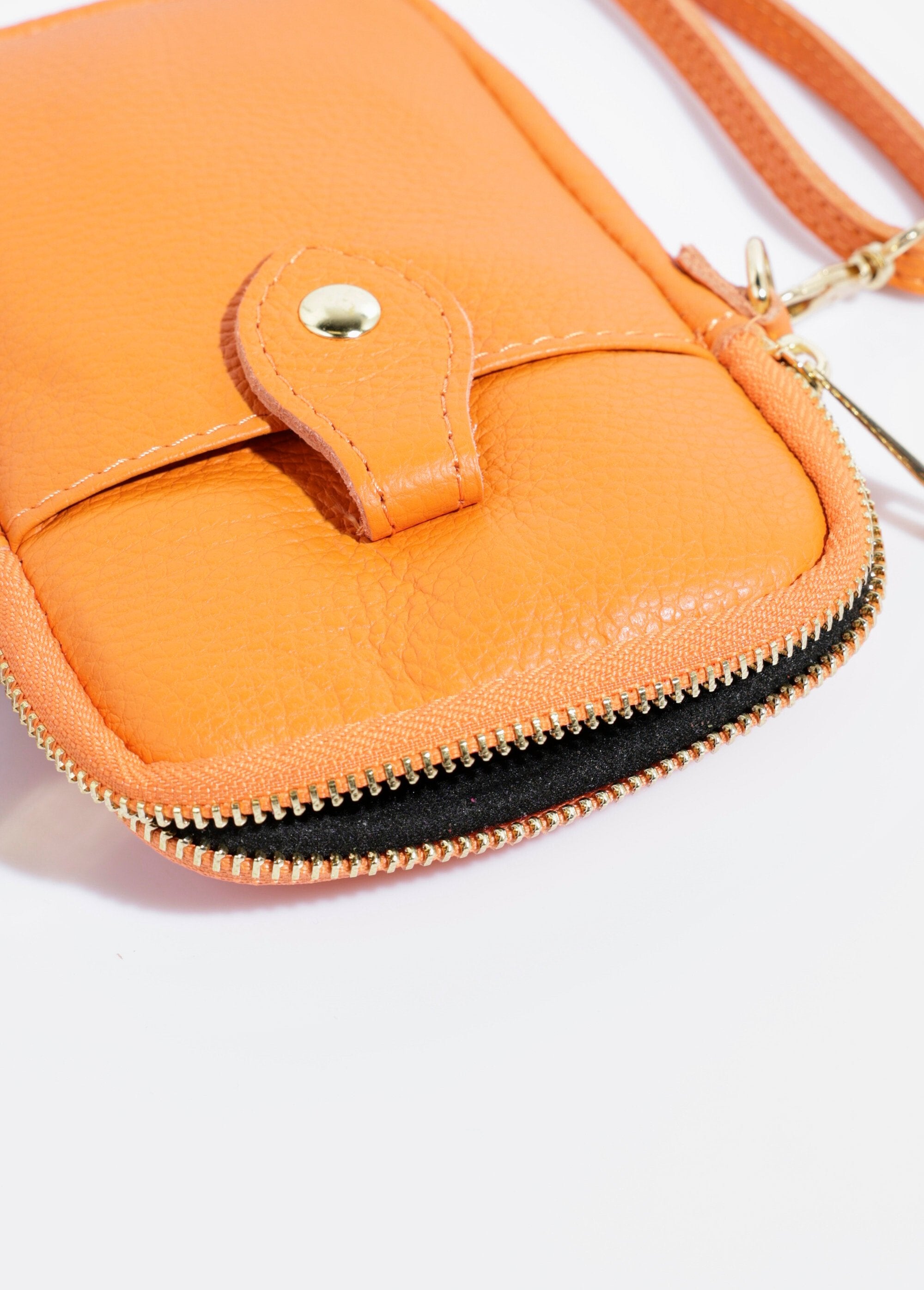 Pochette_téléphone_zippée_en_cuir_Orange_DE1_slim