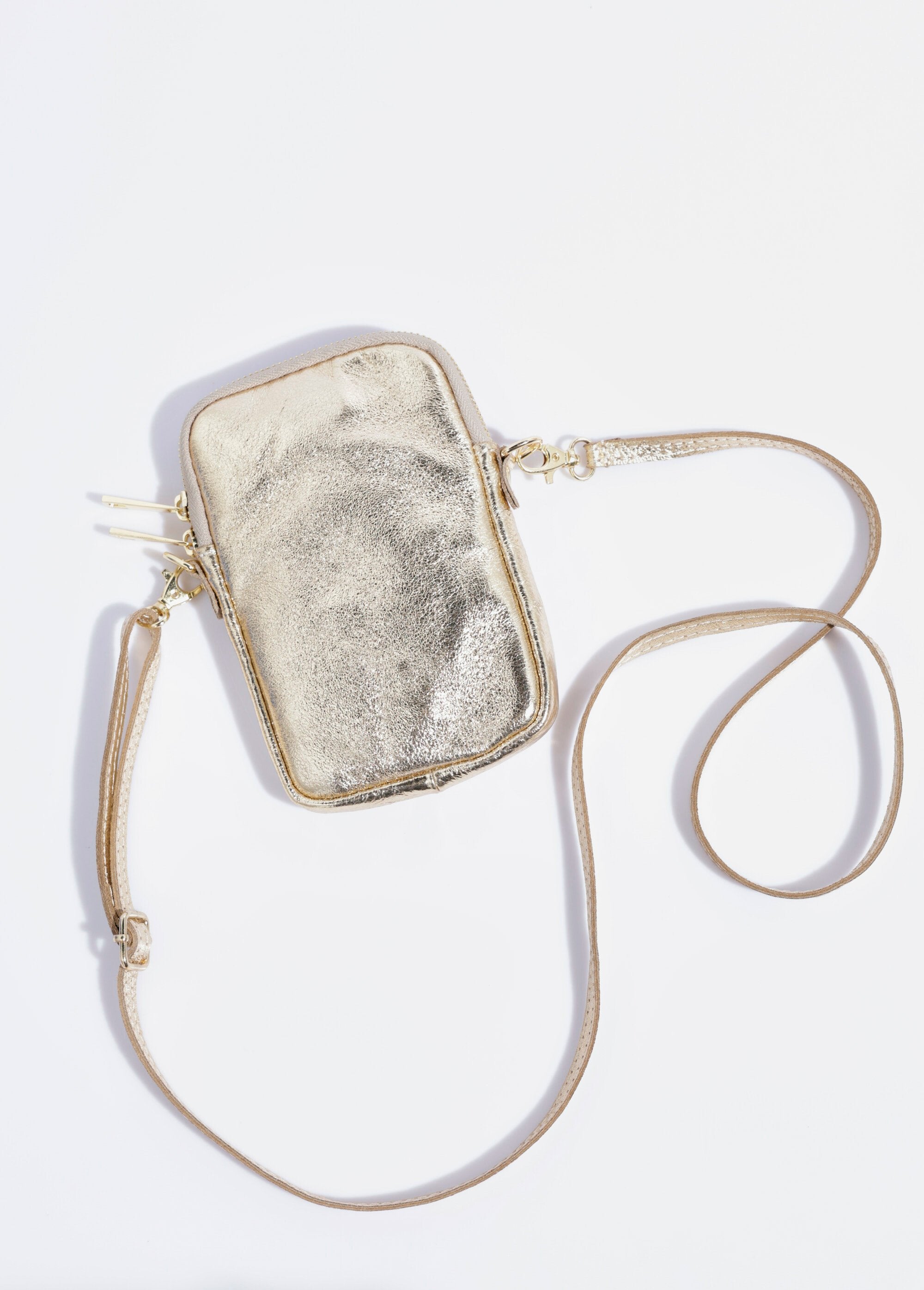 Pochette_téléphone_zippée_en_cuir_Dore_DO1_slim