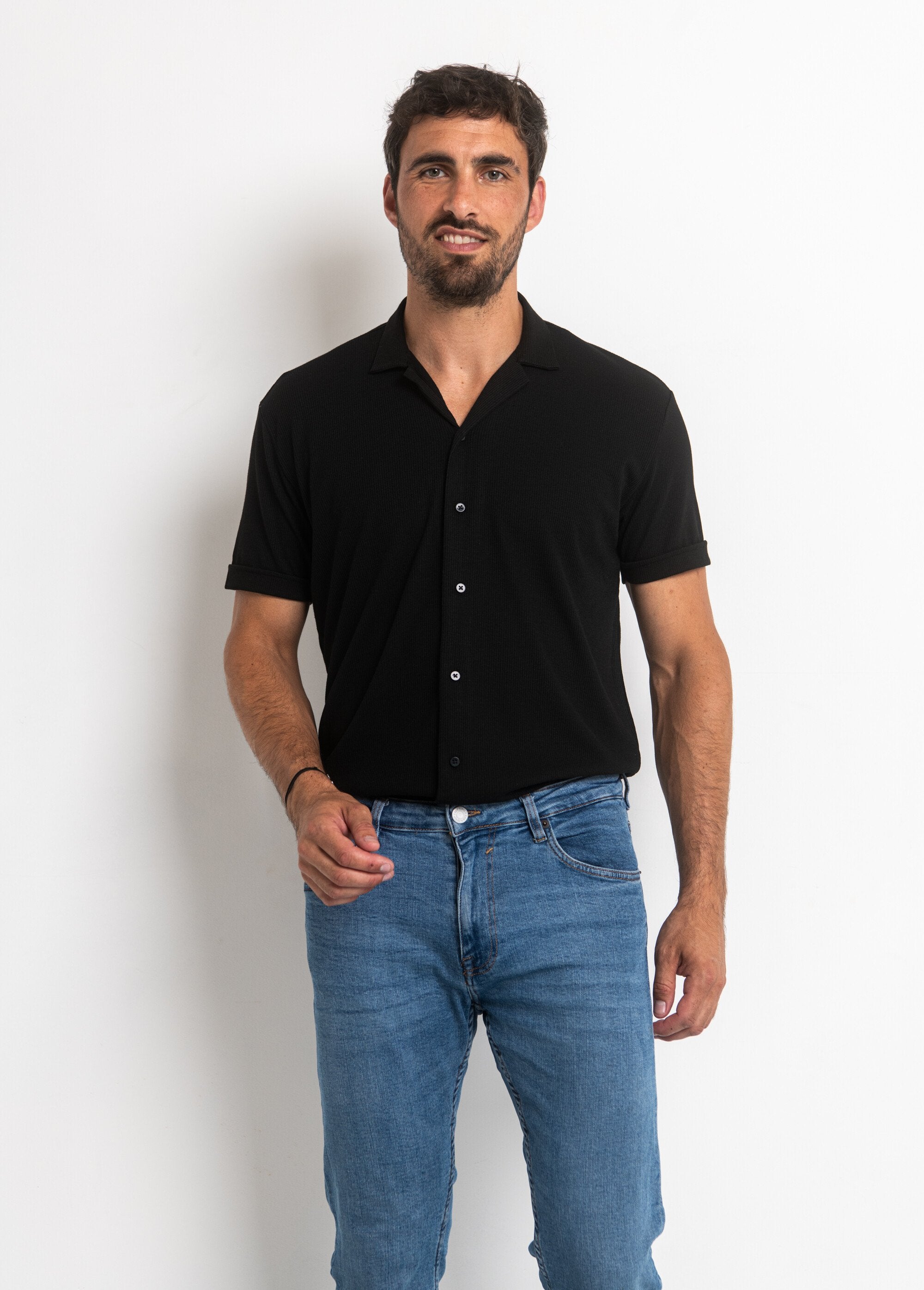 Camisa_polo_estilo_malha_fina_canelada_Noir_FA1_slim