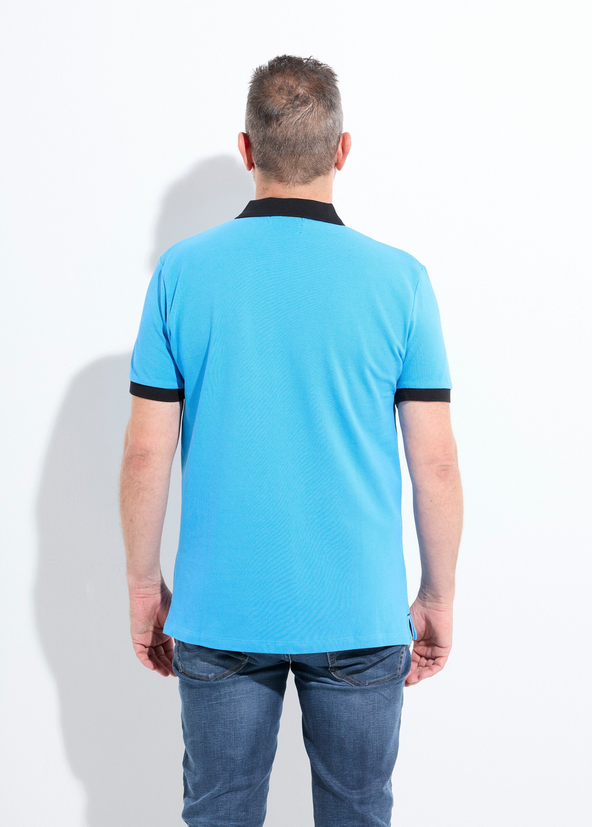 Polo_homme_col_et_manches_contrastés_Bleu_DO1_slim