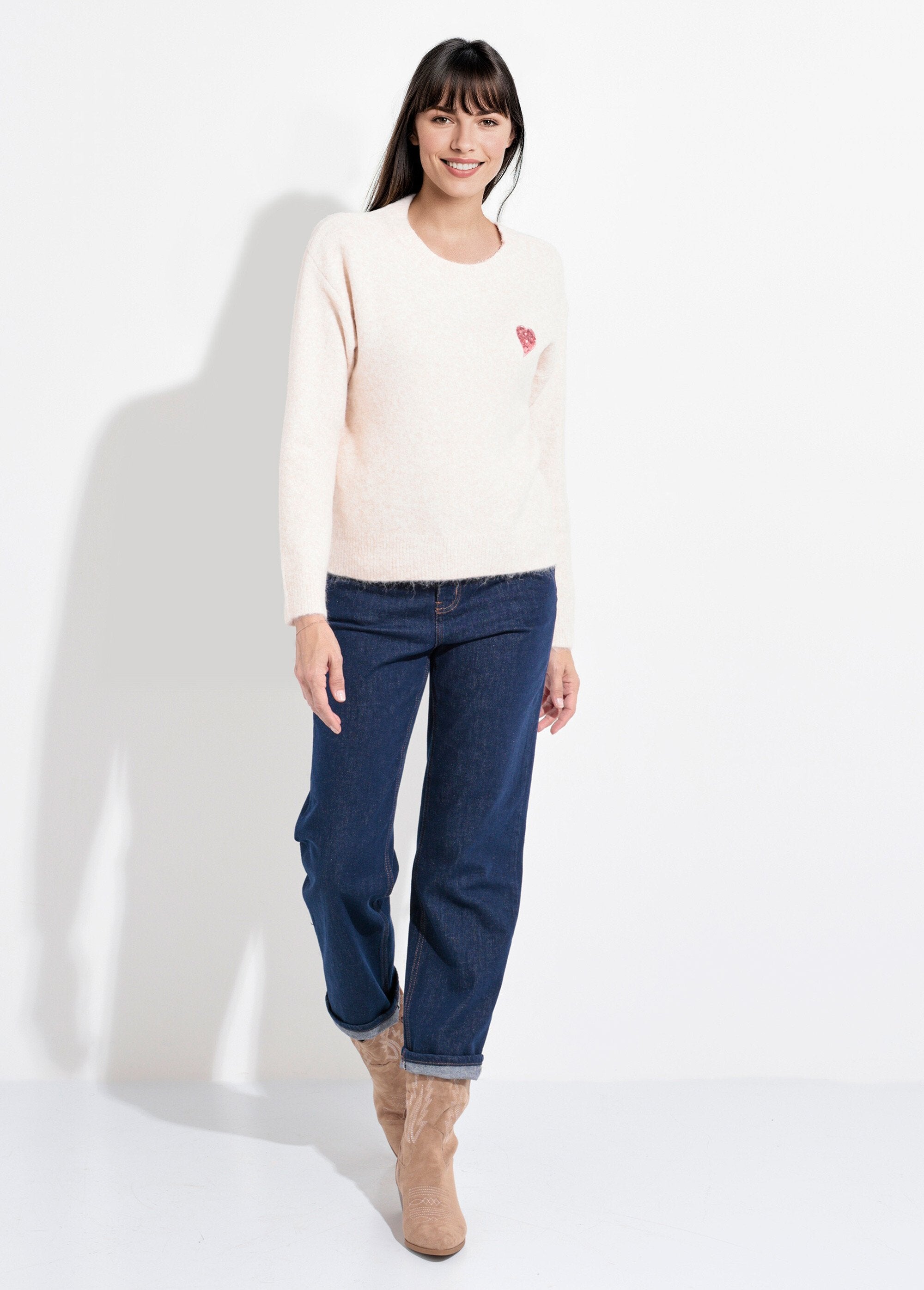 Suéter_de_gola_redonda_com_detalhe_de_lantejoulas_Beige_clair_SF1_slim