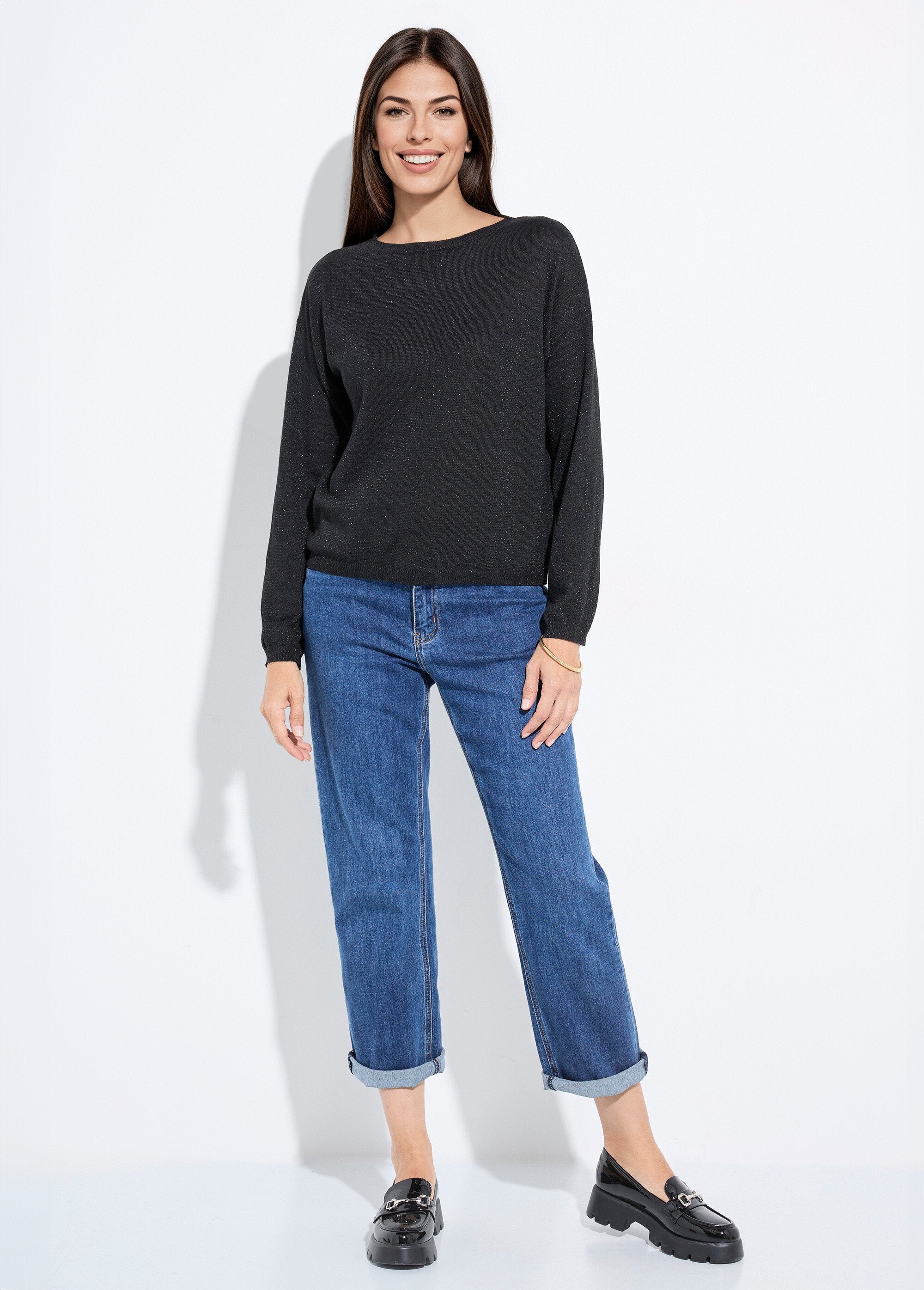 Pull_court_en_maille_fine_métallisée_Noir_SF1_slim