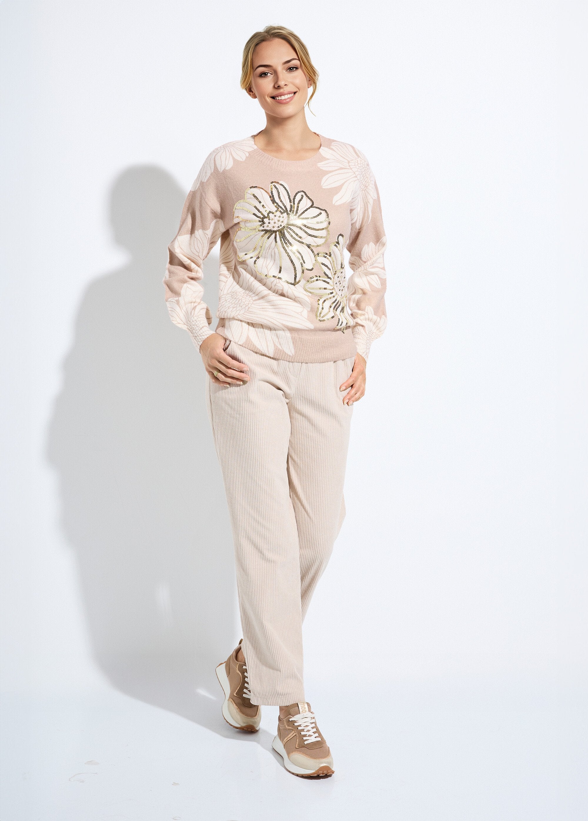 Camisola_com_estampado_floral_de_lantejoulas_finas,_gola_redonda_Beige_SF1_slim