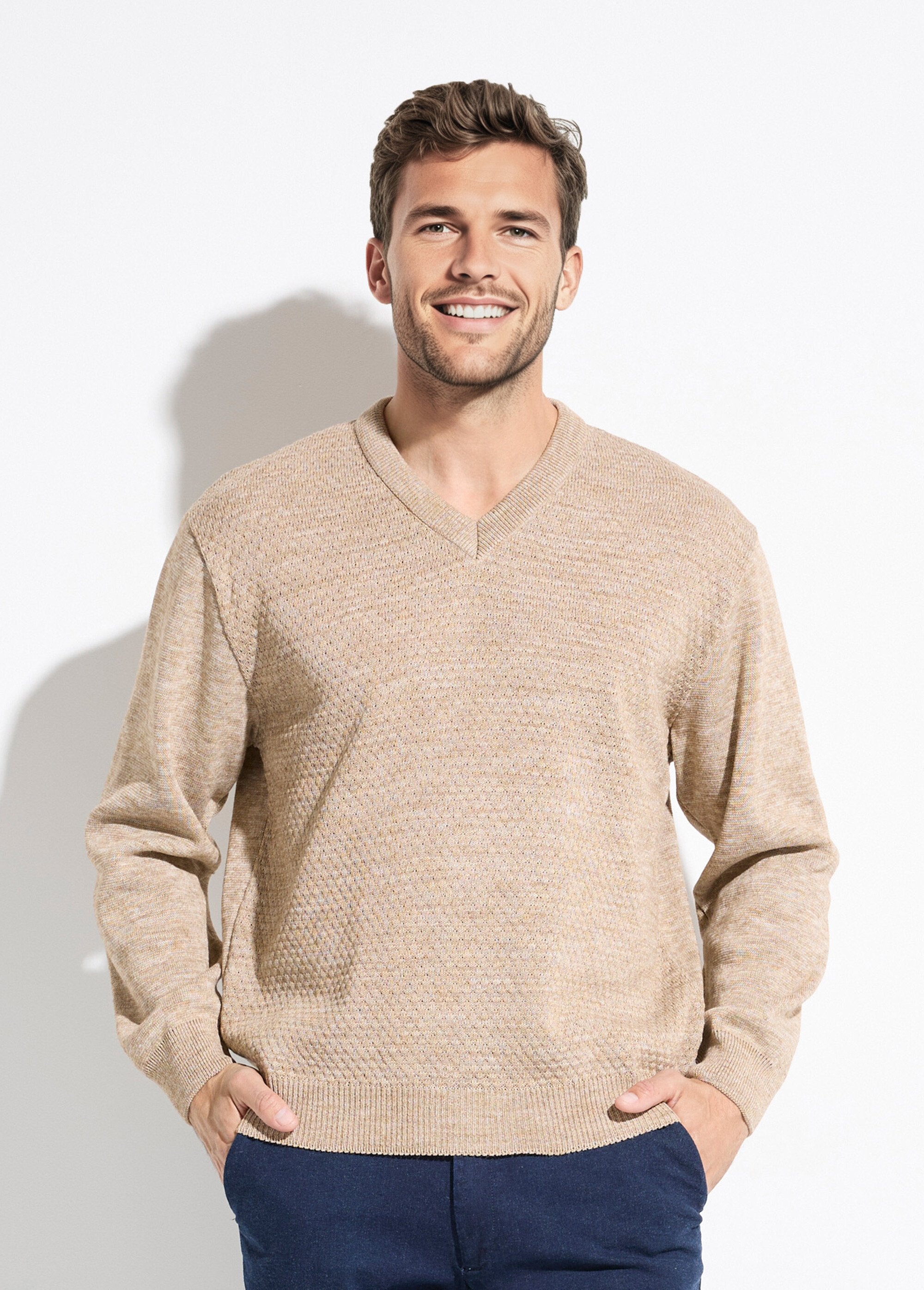 Suéter_de_lã_tricotado_com_decote_em_V_e_mangas_compridas_Beige_FA1_slim