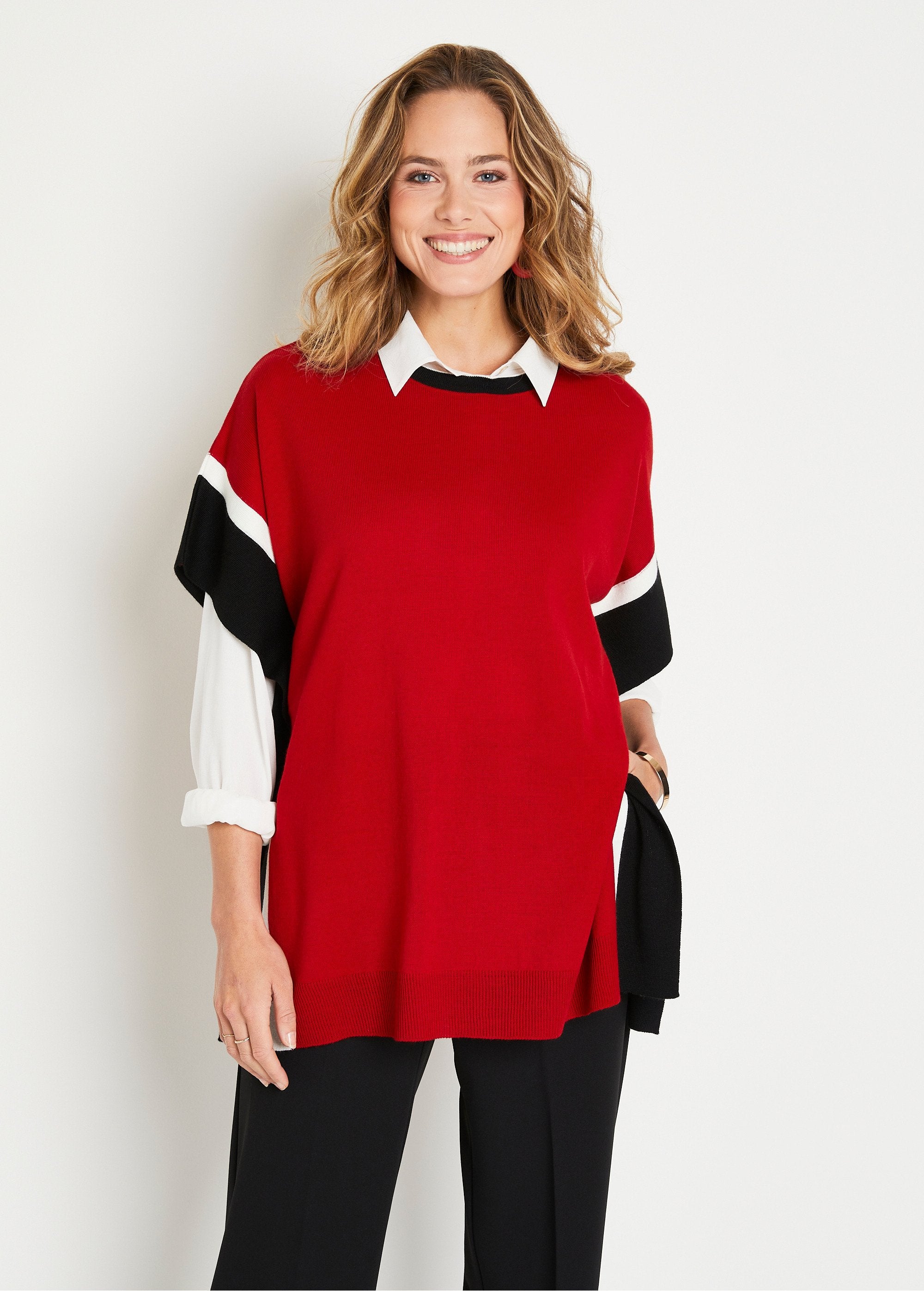 Camisola_comprida_poncho_lisa_Rouge_et_noir_FA1_slim