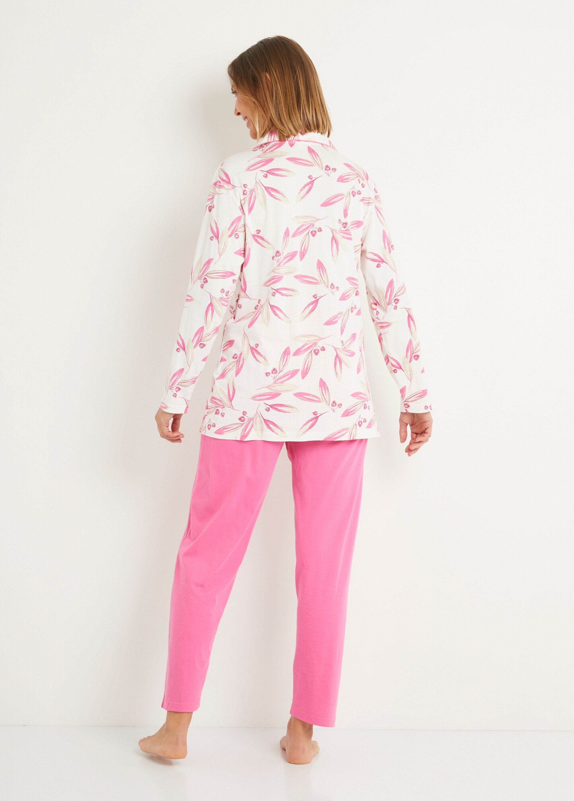 Pijama_estampado_casaco_de_algodão_com_botões_Imprime_rose_DO1_slim