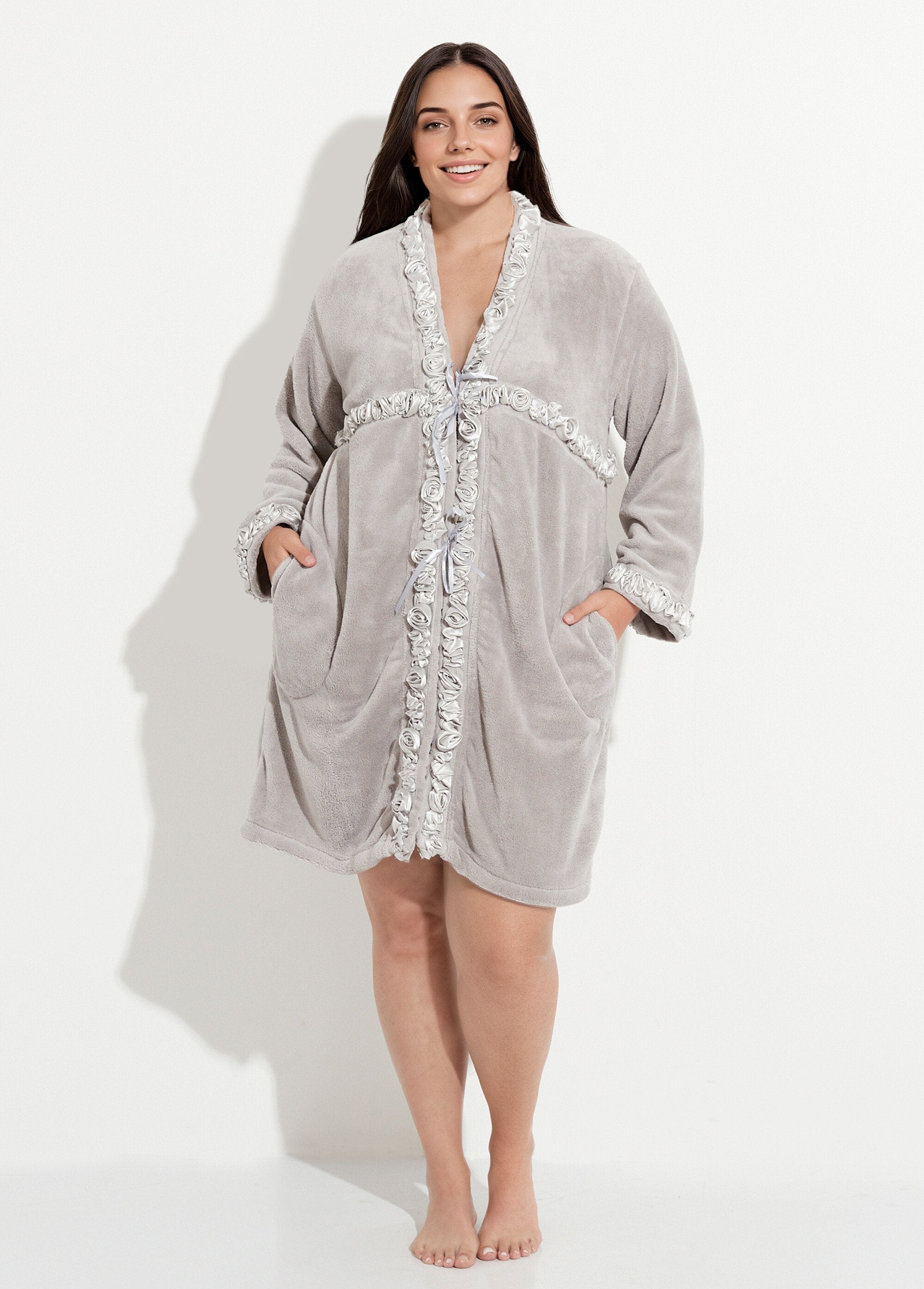 Robe_de_chambre_polaire,_détails_roses_Gris_FA1_curvy