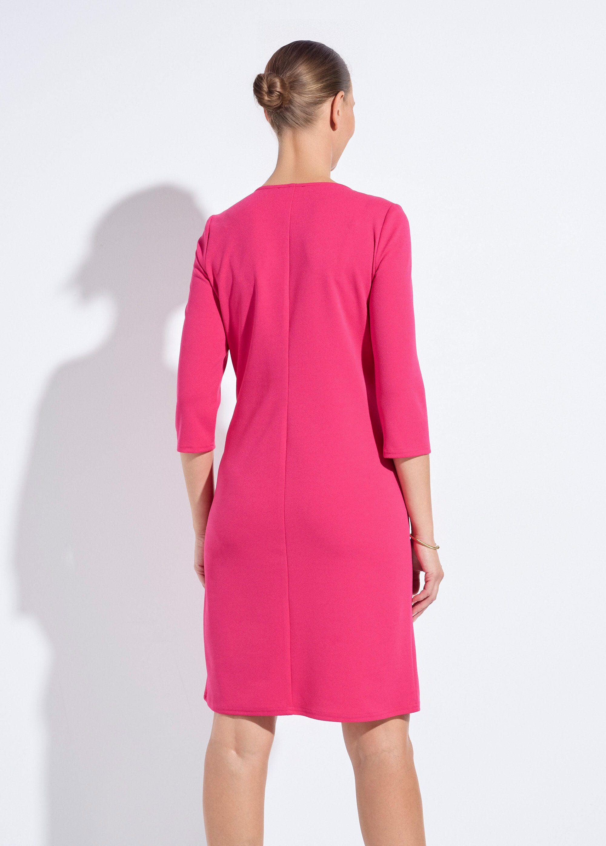 Vestido_reto_com_mangas_3/4_em_malha_macia_Fuchsia_DO1_slim