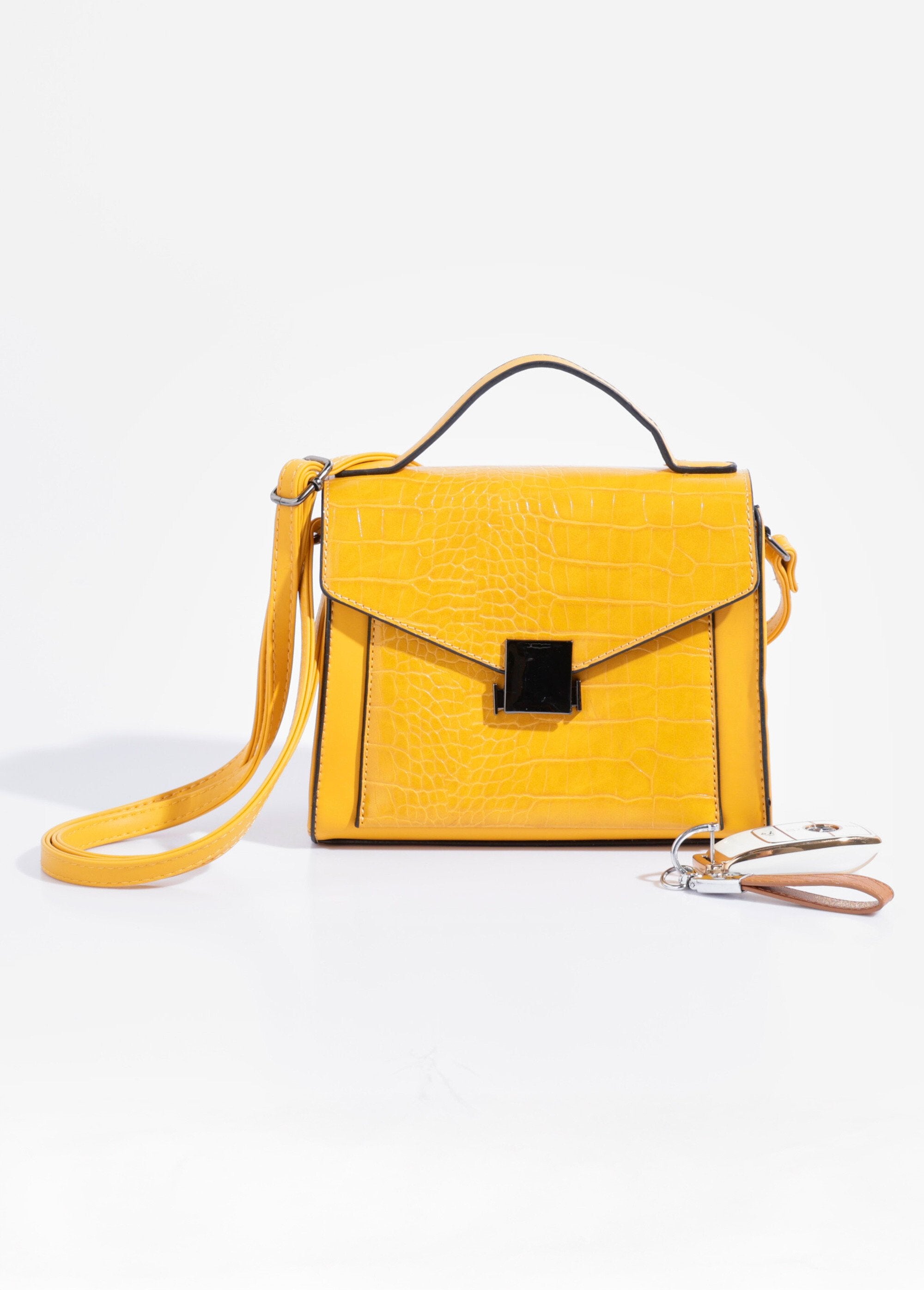 Bolsa_com_aparência_de_réptil,_alça_curta_Jaune_FA1_slim
