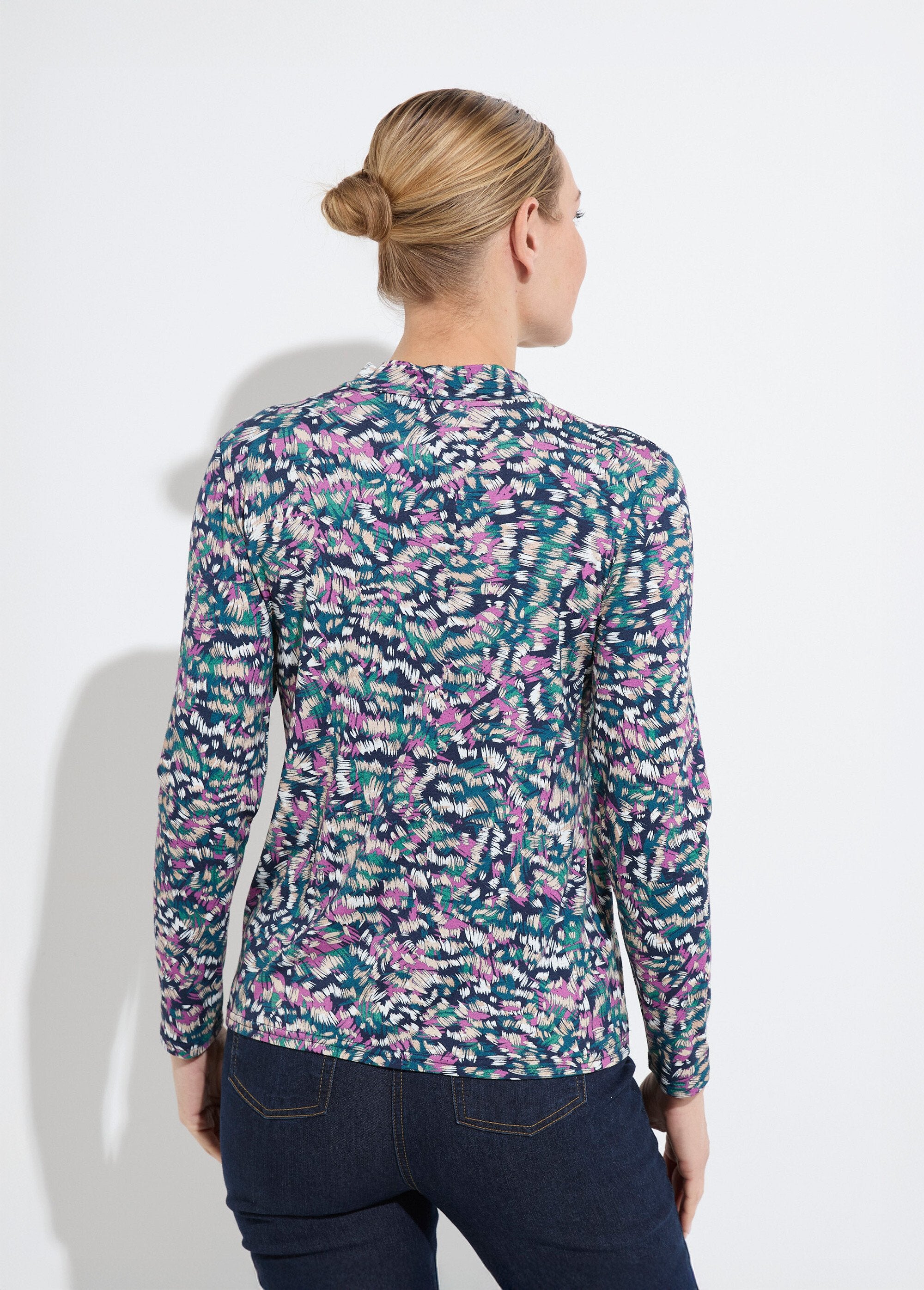Sous-pull_imprimé_col_montant_manches_longues_Marine_et_rose_DO1_slim
