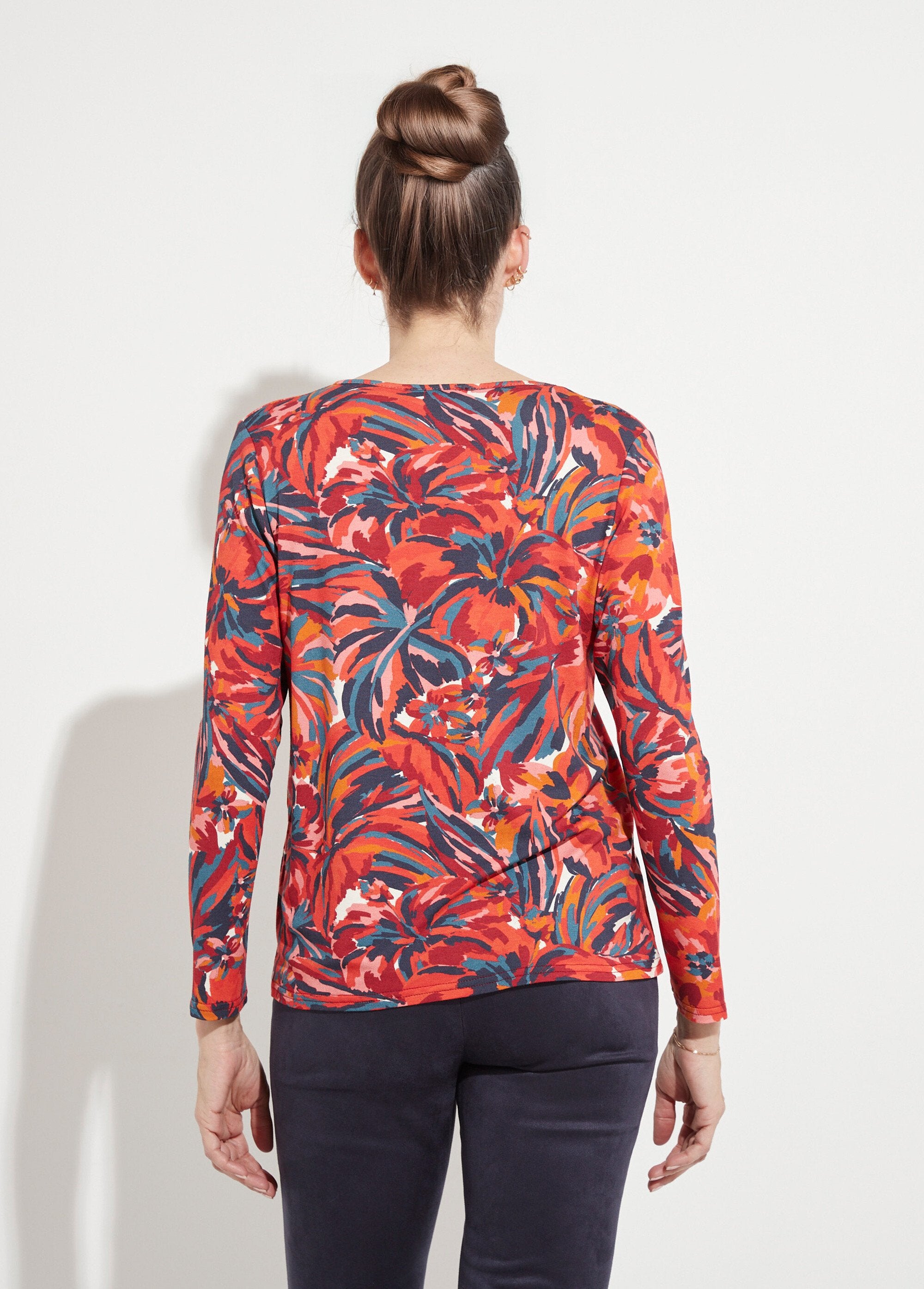 T-shirt_col_rond_manches_longues_floral_Imprime_tomette_DO1_slim