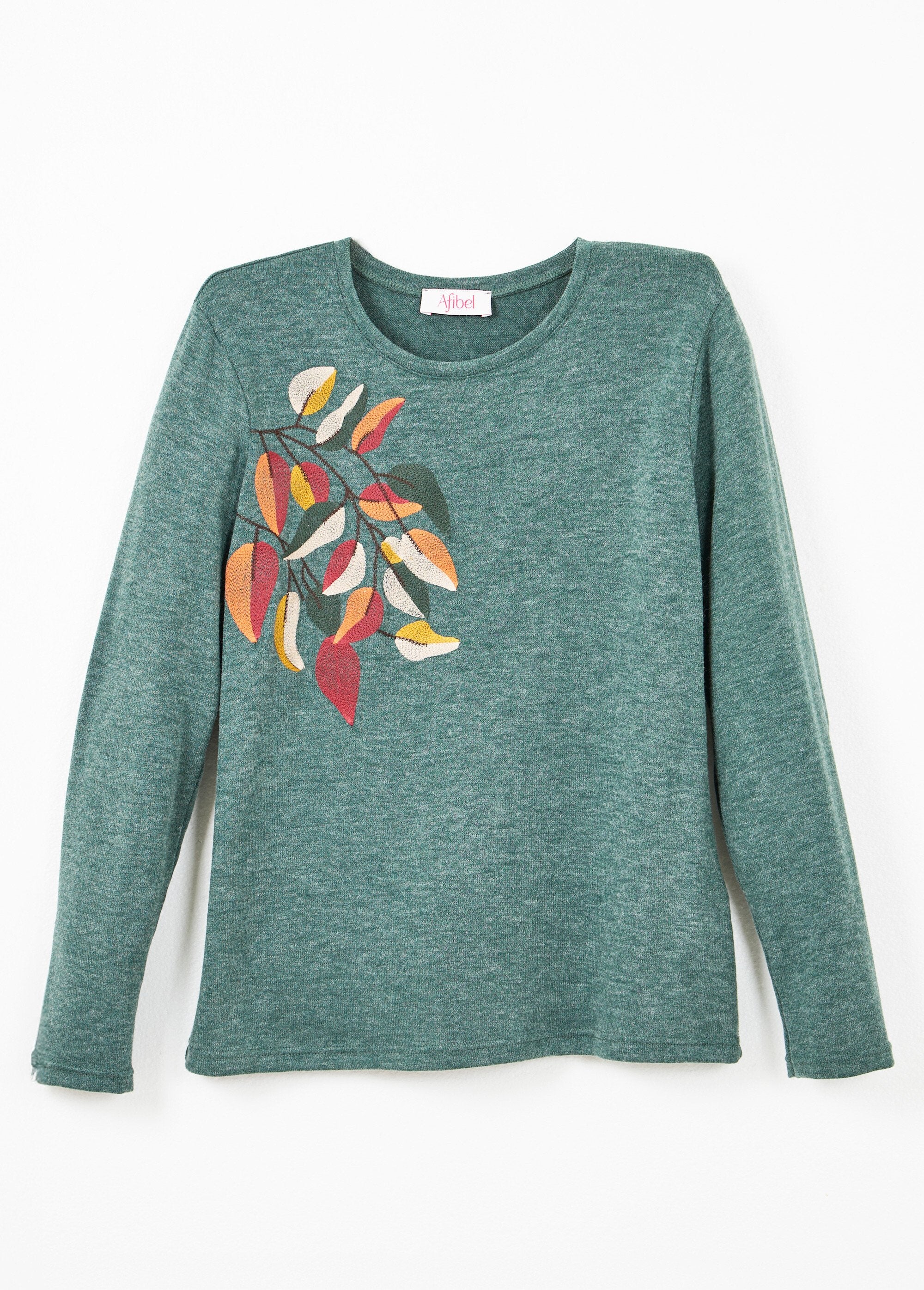 Camiseta_lisa_bordada,_gola_redonda,_manga_comprida_Vert_AP1_slim