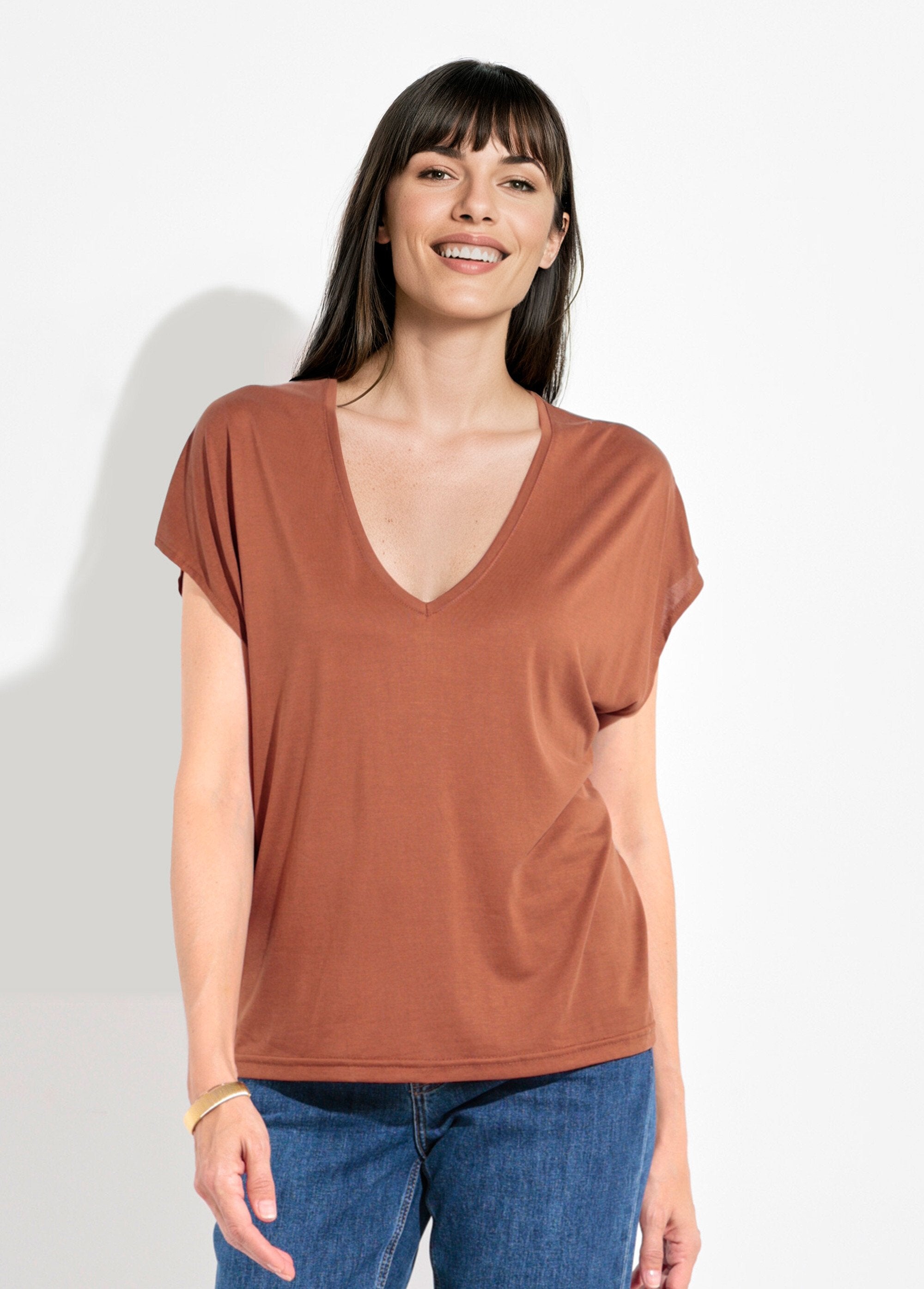 Camiseta_larga_de_manga_curta_Marron_FA1_slim