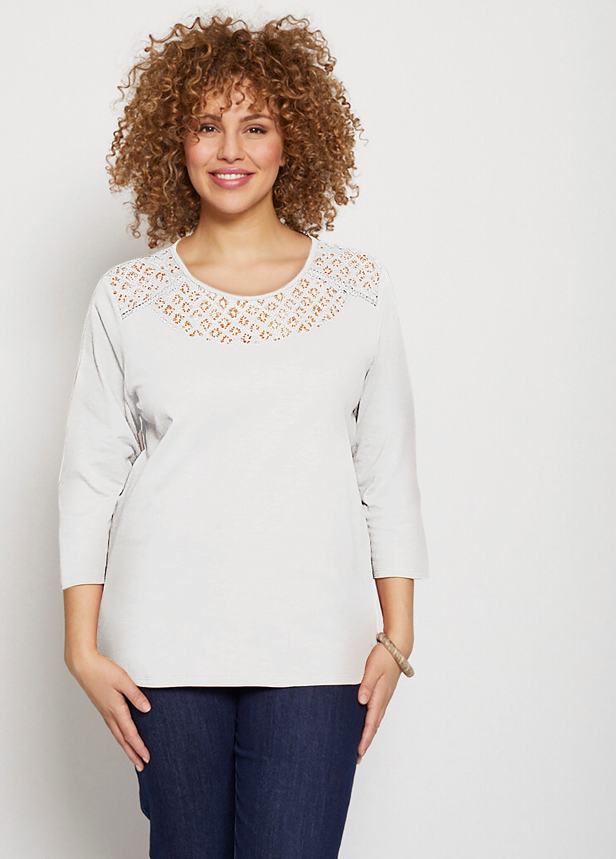 Camiseta_manga_3/4_em_algodão_e_renda_BRANCO_FA1_curvy