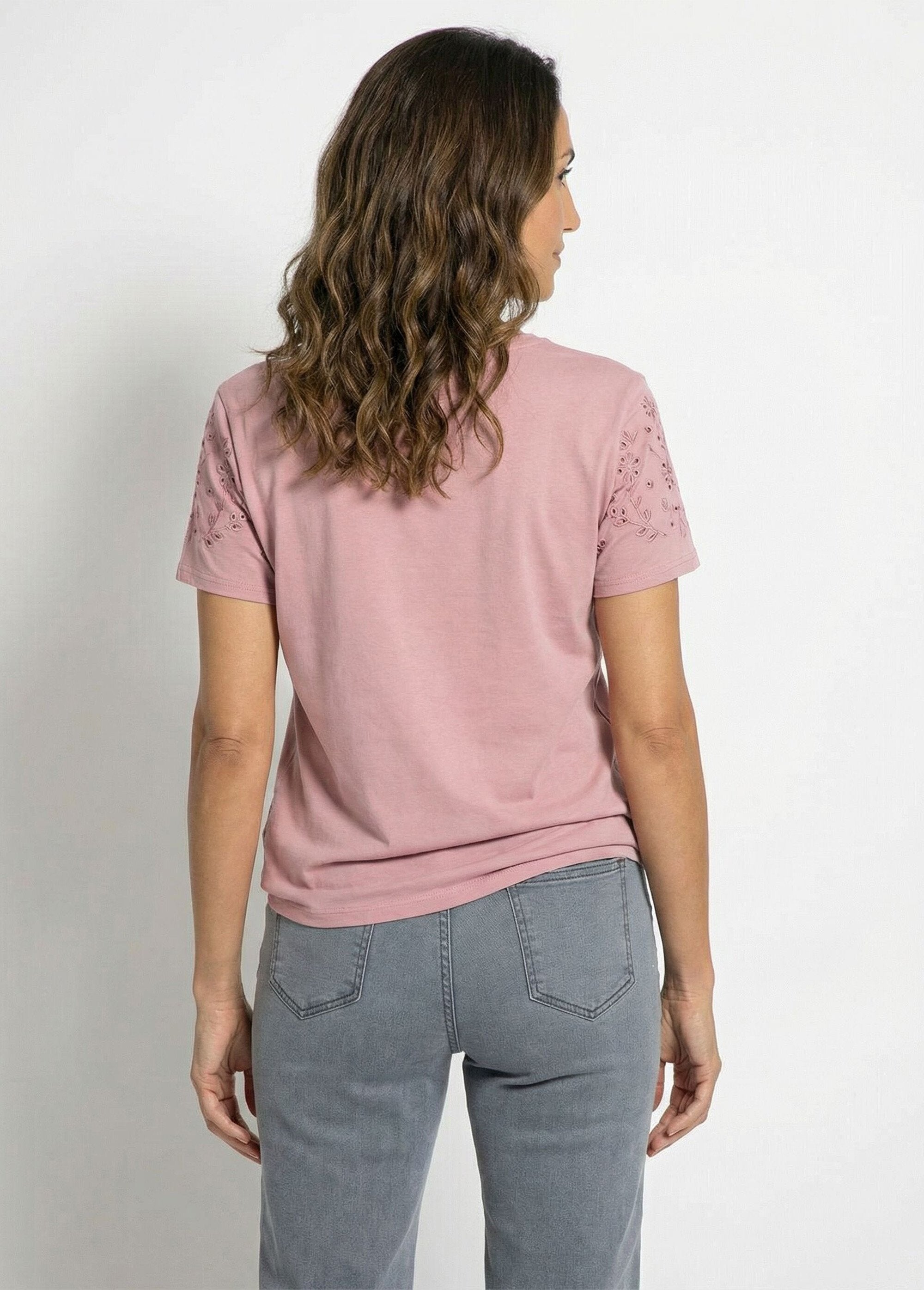 T-shirt_manches_courtes_brodées_coton_stretch_Rose_DO1_slim