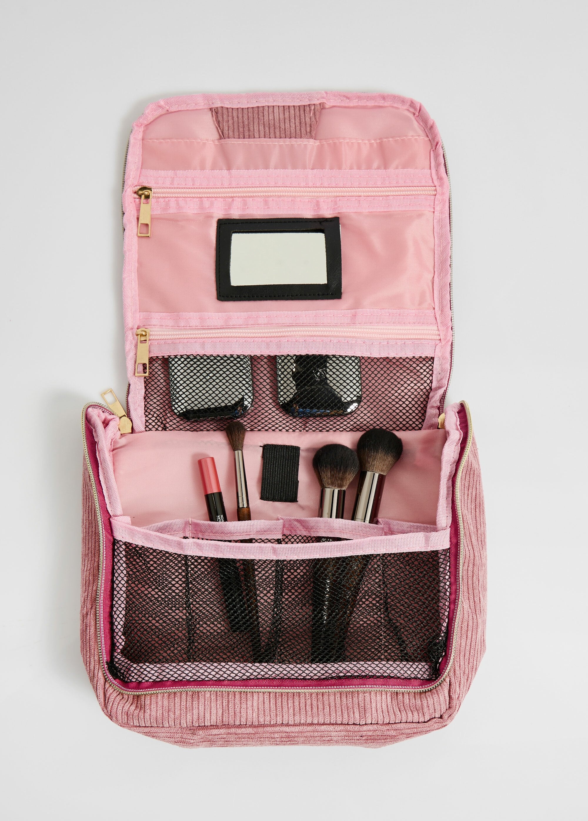 Saco_de_toilette_suspenso,_veludo_Rose_DE3_slim