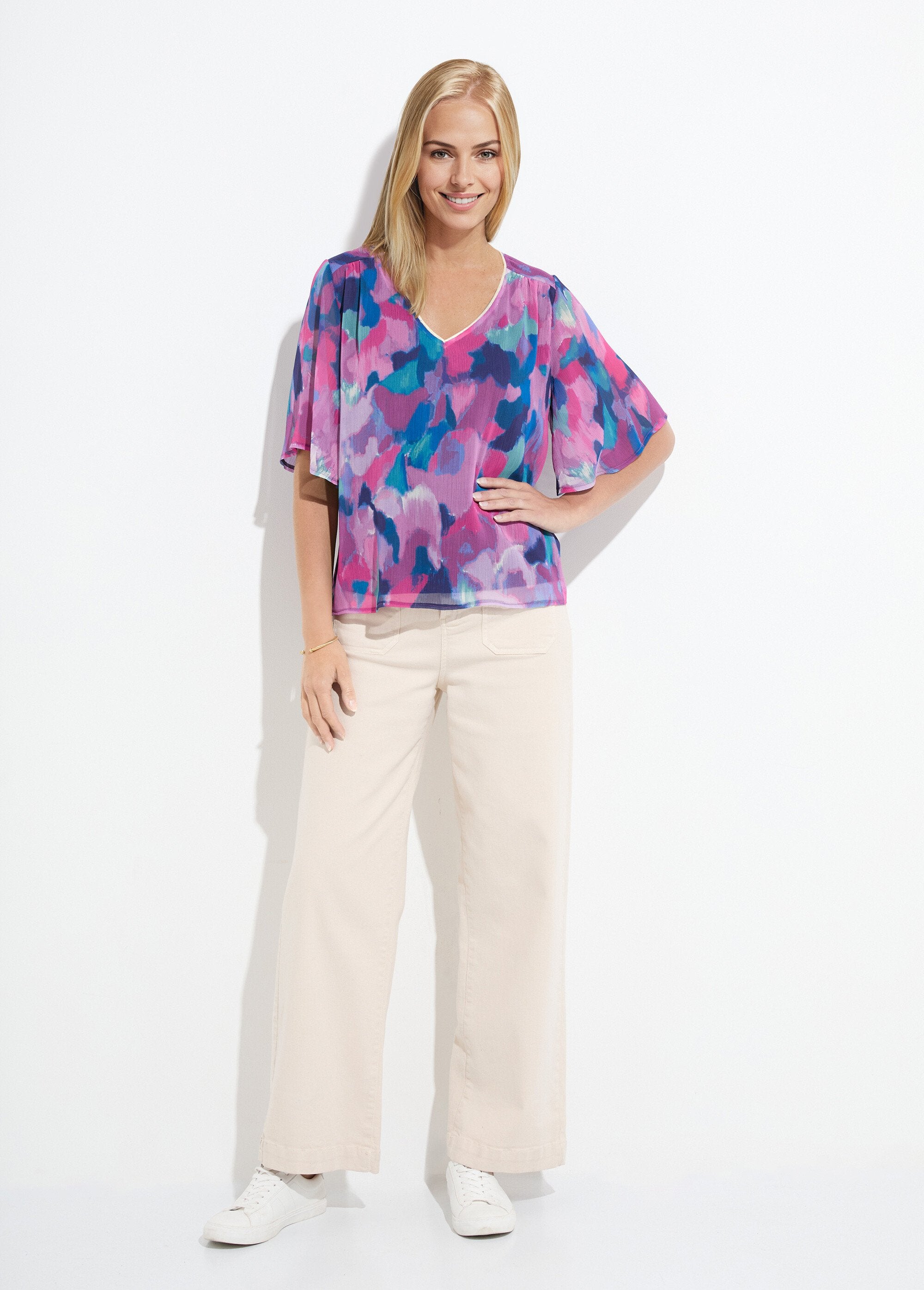 Tunique_ample_col_V_voile_imprimé_Multicolore_SF1_slim