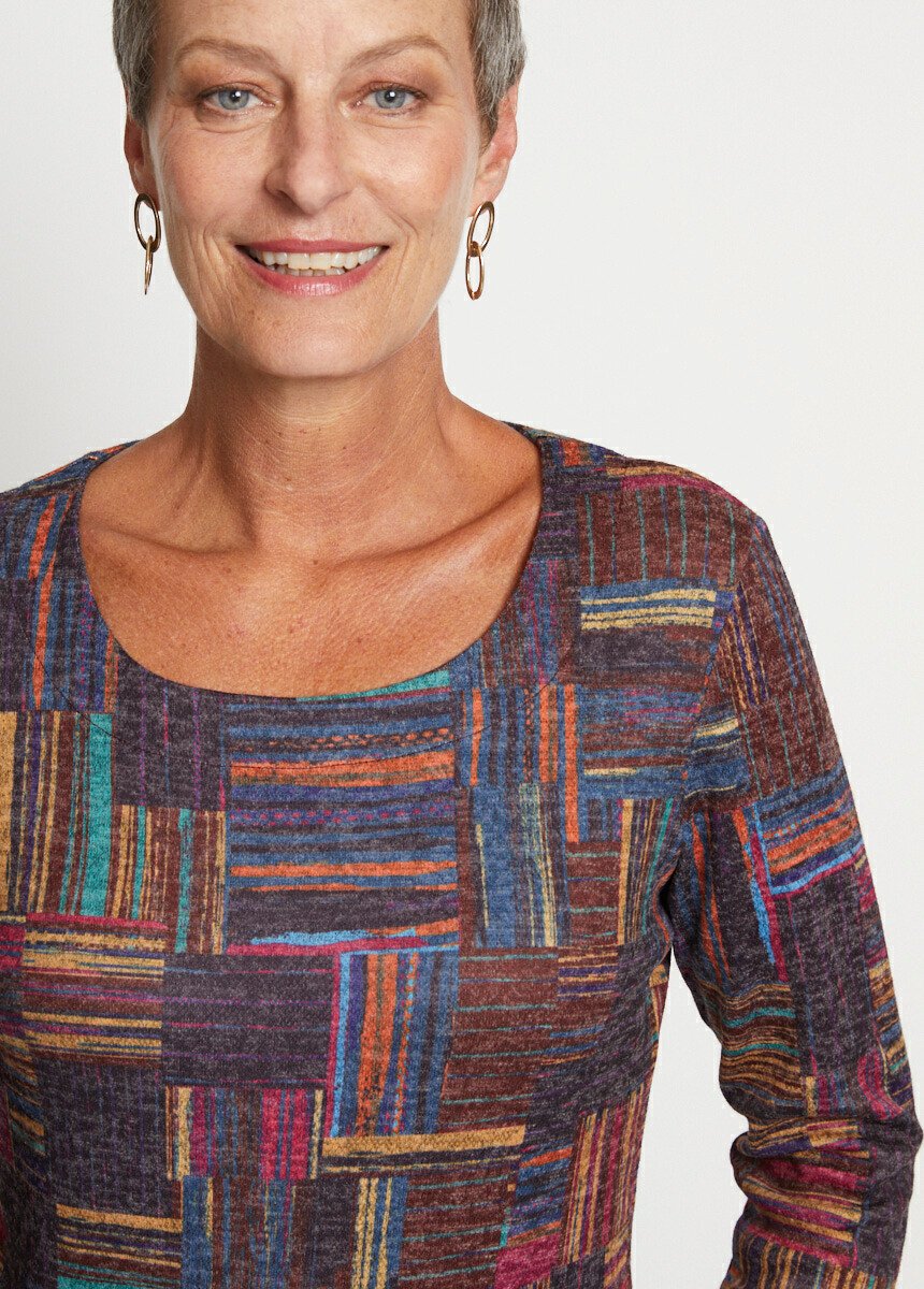 Tunique_maille_chaude_imprimé_graphique_Multicolore_DE1_slim