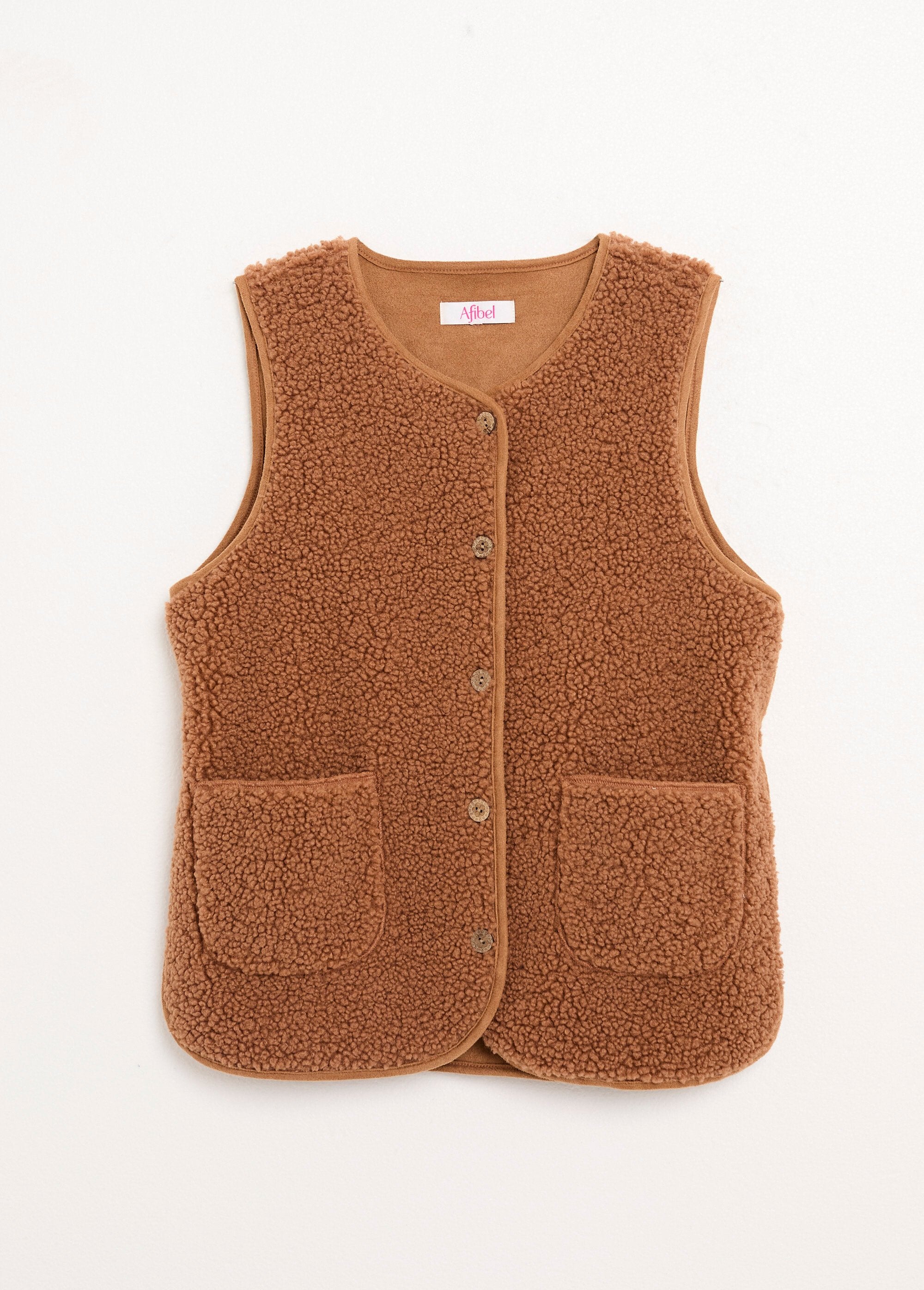 Veste_sans_manches_en_sherpa_intérieur_velouté_Caramel_AP1_slim